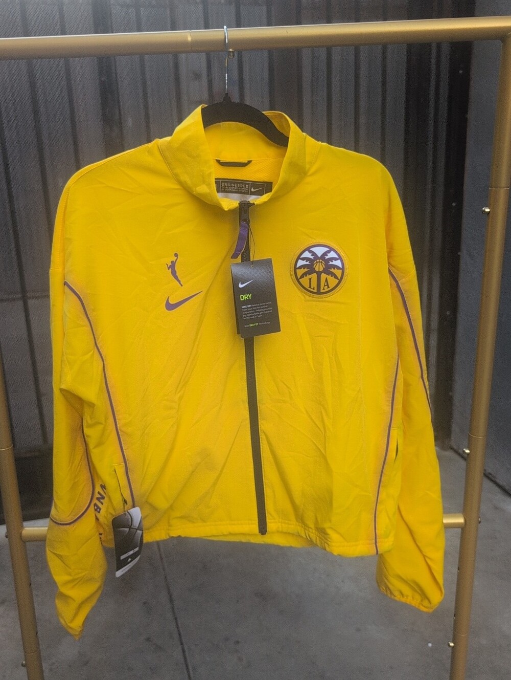 Nike Women's WNBA LA Sparks lightweight courtside jacket Size Medium-TALL